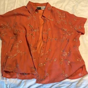 Womens short sleeve button up